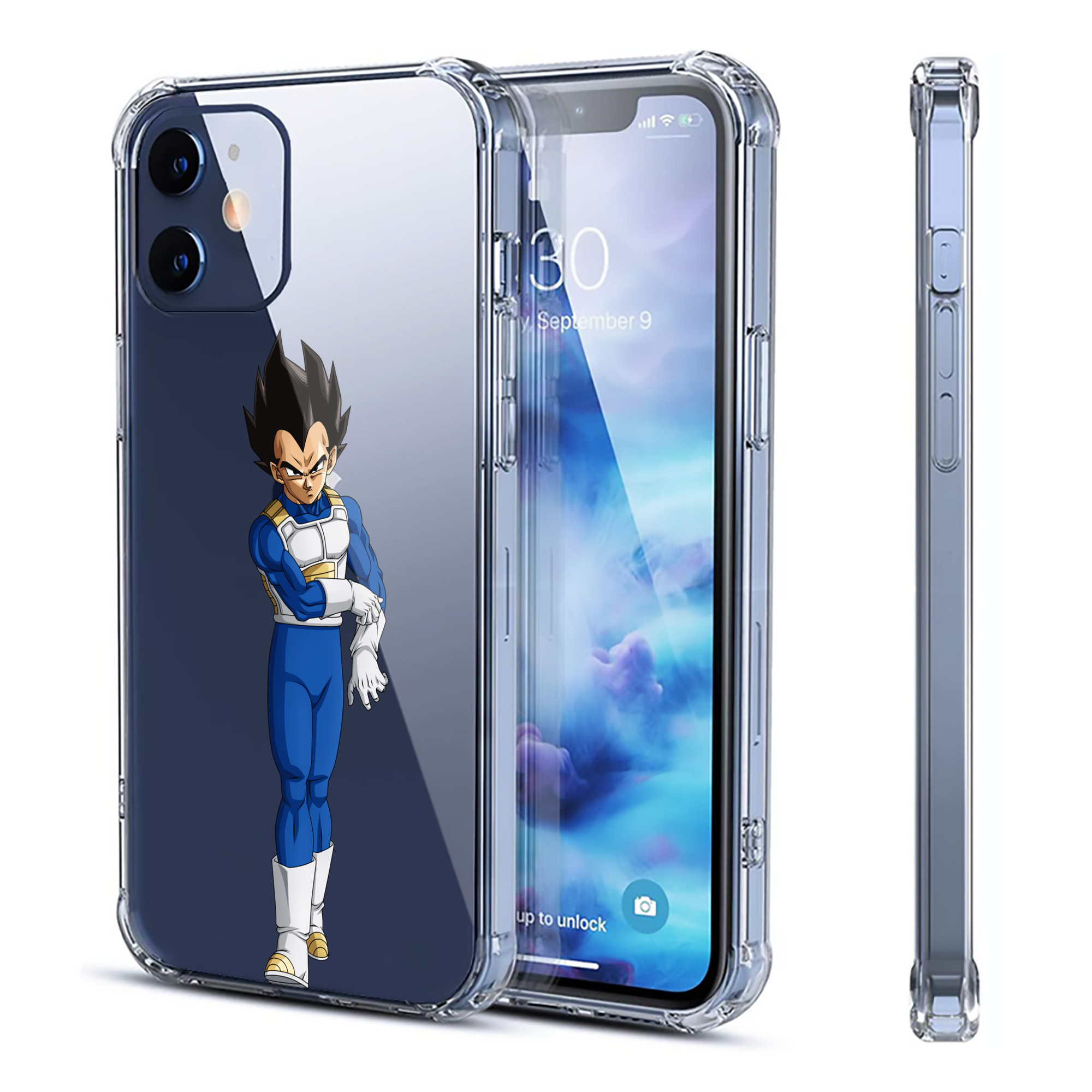 （画像用） ドラゴンボール ベジータ四世（Bejīta Yonsei）DRAGON BALL Vegeta IV 【iPhone 12シリーズ対応】透明スマホケース（クリアソフトケース）